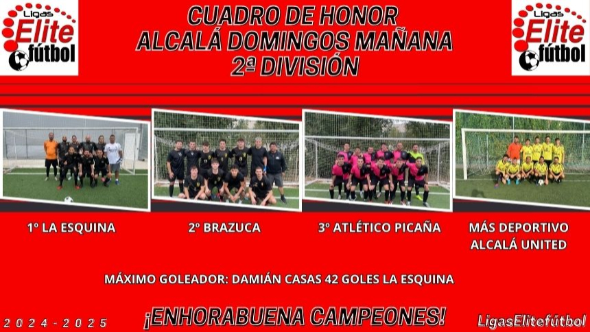 CUADRO DE HONOR. ALCALÁ DOMINGOS MAÑANA 2ª DIVISIÓN